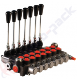 product 40 liter monoblock control valve, 7P40 , seven spools , G 3/8" , open center spool thumb