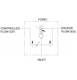 product Supapă de control al debitului cu 3 căi, FCR51, 60 L/min, NPT 1/2" thumb