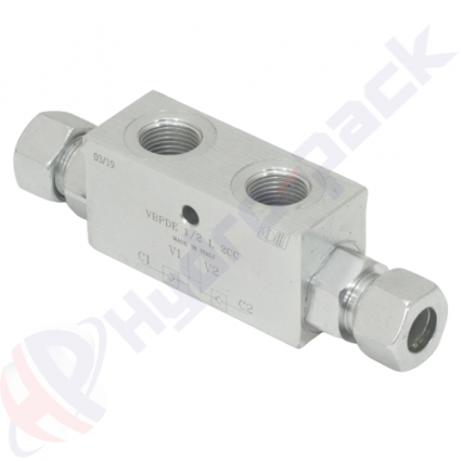 product Supapă de reținere cu dublu pilot, VBPDE 2 CC , 50 L/min, G 1/2" , VBPDE 1/2 L 2 CC V0135 image thumb