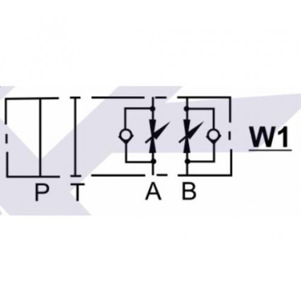 product NG6 (CETOP 3) Модуларни вентил за контролу протока, MTC 02 W , 30 L/min, A & B ports image thumb