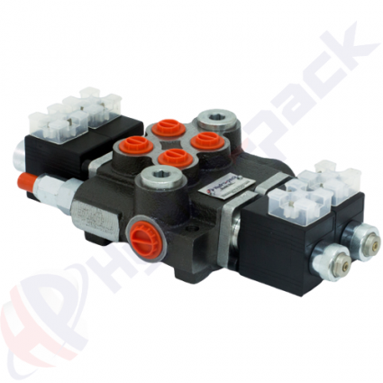 product 80 liter solenoid operated control valve, 2Z80 , two spools , G 1/2" , open center spool , 24 V image thumb